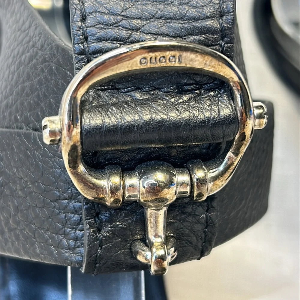 Gucci Elegant Black Stiletto Sandals with buckle - Picture 2 of 16